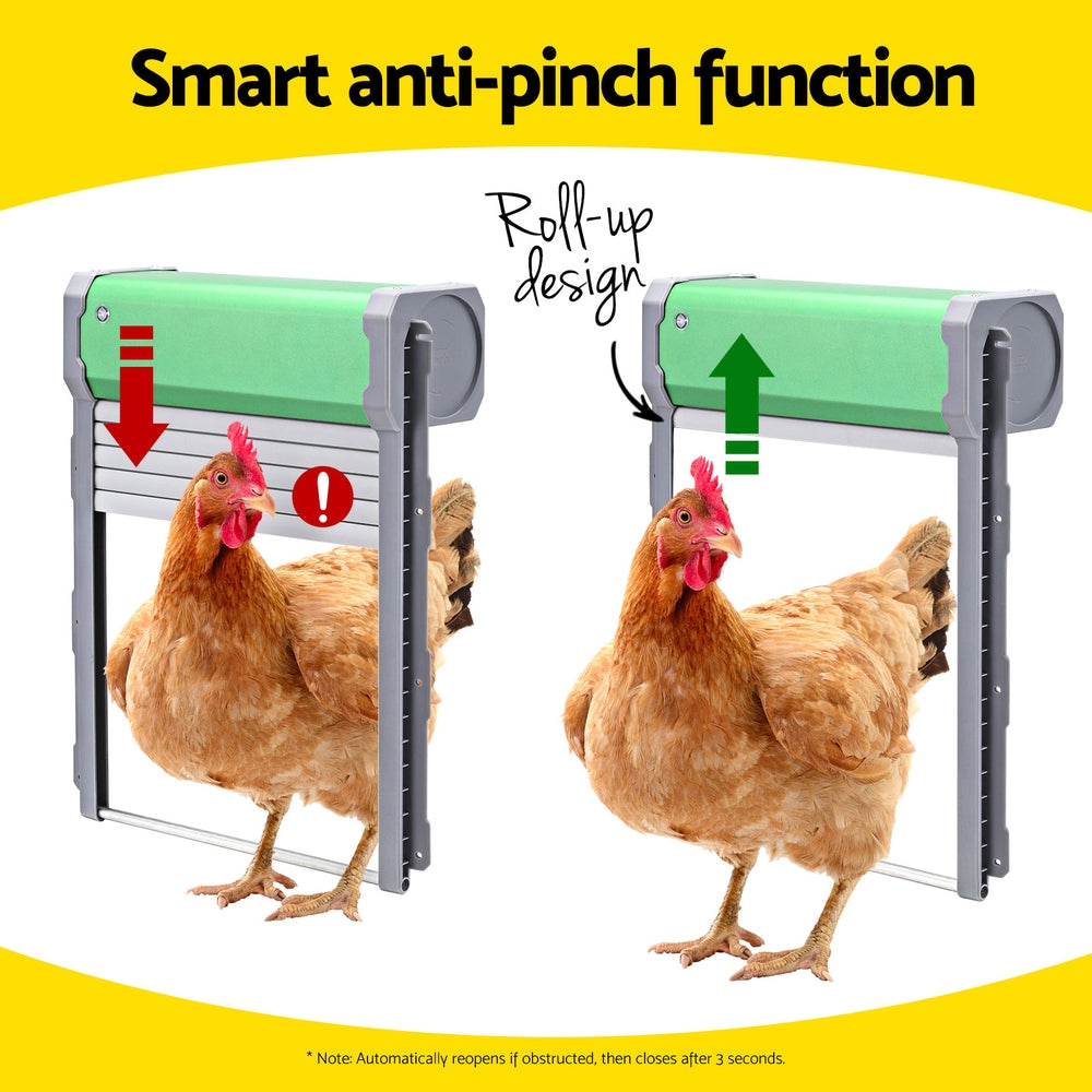 Giantz Automatic Chicken Coop Door Opener Cage Closer Timer Light Sensor