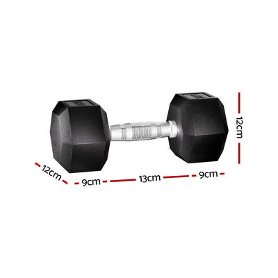 Everfit 20kg Dumbbells Set Dumbbells Weights Lifting Bench Gym Workout 2x10kg