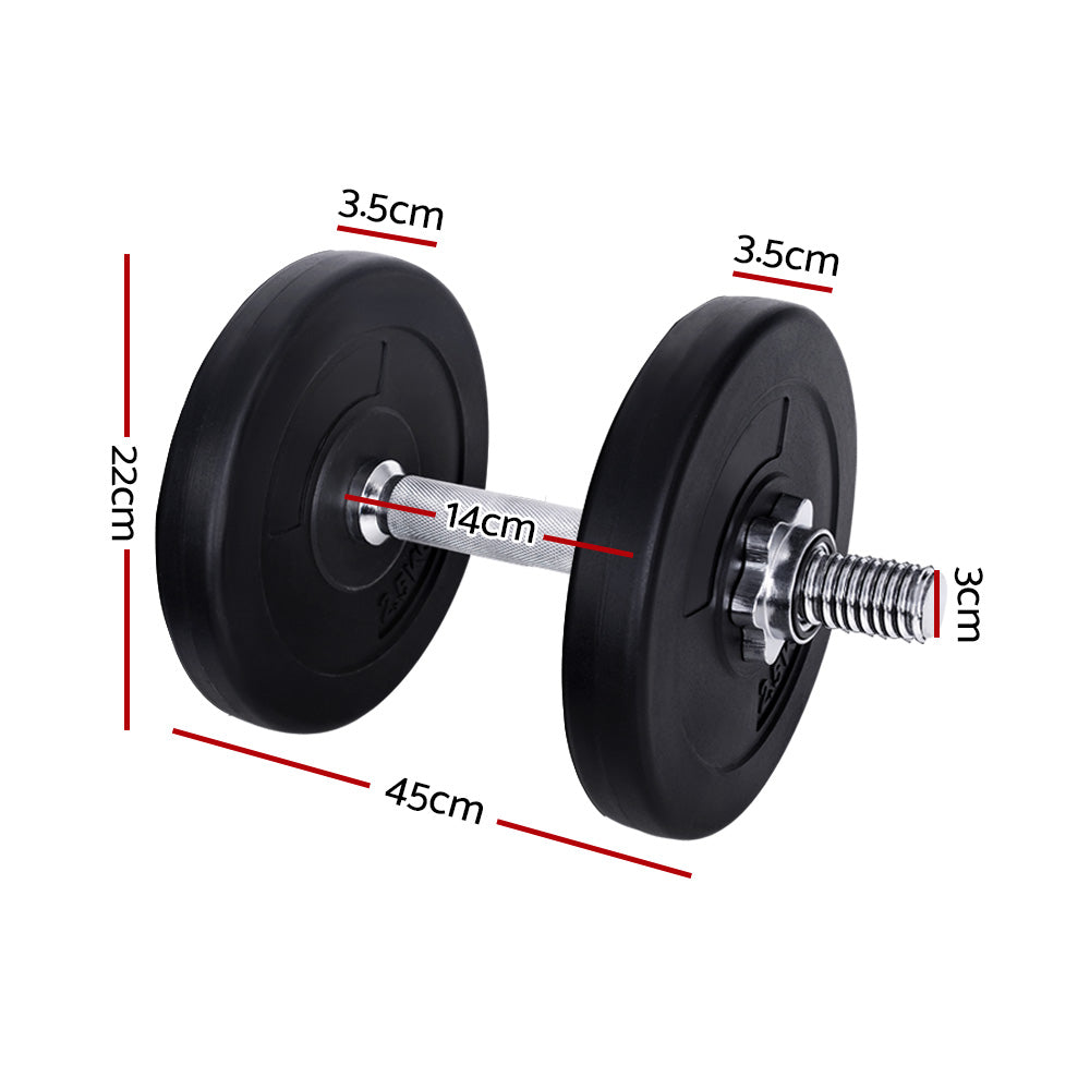 15KG Dumbbells Dumbbell Set Weight Training Plates Home Gym Fitness Exercise