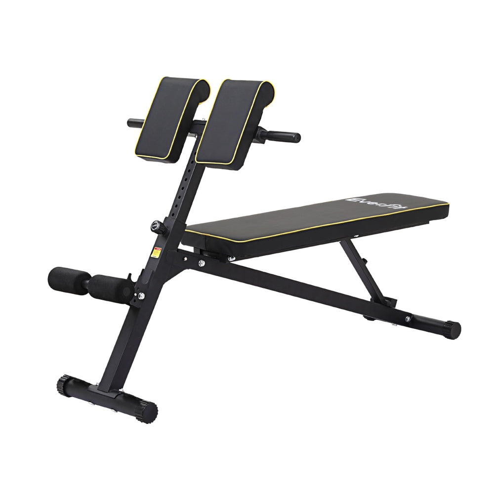 Everfit Roman Chair Adjustable Weight Bench Strength Training Preacher Curls