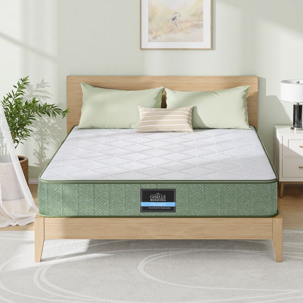 Giselle 25cm Memory Foam Mattress Dual Layer Zipper Cover Cool Charcoal Foam Mattresses Queen