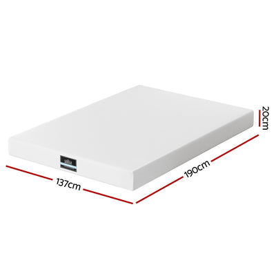 Giselle 20cm Memory Foam Mattress Green Tea Double