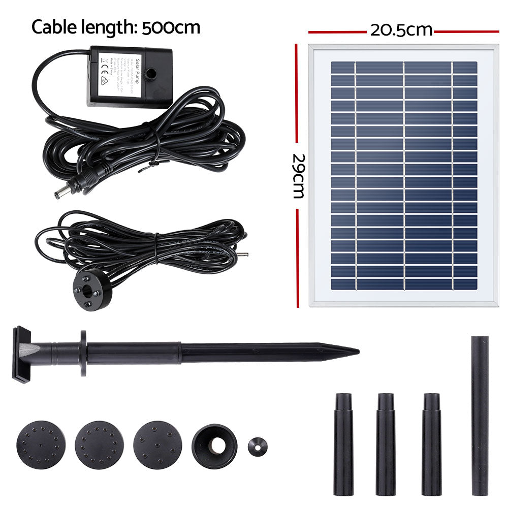 Gardeon Solar Pond Pump with Battery LED Lights 4.4FT