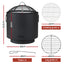 Grillz Fire Pit BBQ Portable Deep Bowl Outdoor Fireplace