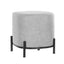 Artiss Square Foot Stool Faux Linen Fabric Ottoman Foot Rest Padded Seat Grey