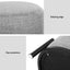 Artiss Ottoman Foot Stool Square Linen Grey