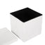 Artiss Square Foot Stool Teddy Fabric Storage Ottoman Footrest Padded Seat White