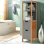 Artiss Bathroom Cabinet Tallboy Furniture Toilet Storage Laundry Cupboard 115cm