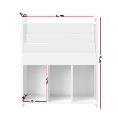 Keezi Kids Bookcase Childrens Bookshelf Display Cabinet Toys Storage Organizer