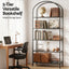 Artiss 5 Tiers Bookshelf Industrial Etagere Bookcase Display Shelf Black