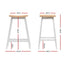 Artiss 2 x Wooden Bar Stools Bar Stool Dining Chairs Kitchen Barstools Oak