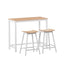 Artiss Bar Table and Stools Set Dining Desk Solid Wood Kitchen Chairs Cafe Pub