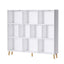 Artiss Bookshelf 3 Tiers 10 Cubes - CORA White