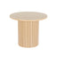 Artiss Coffee Table Round Side Table Fluted Base PIIA