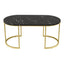 Artiss Coffee Table Marble Effect Black