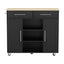 Artiss Kitchen Island Trolley Rolling Serving Cart Storage Drawer Cabinet 100cm Black