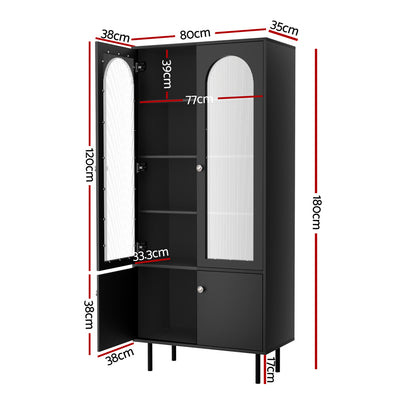 Artiss Buffet Sideboard Cupboard Cabinet Black