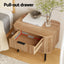 Artiss Bedside Table 2 Drawers Paulownia Wood Pine