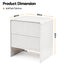 Artiss Bedside Table 2 Drawers - Beige