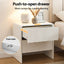 Artiss Bedside Table 2 Drawers - Beige