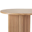Artiss Coffee Table Oval 100CM Pine Samuel