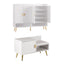 Artiss Shoe Cabinet Bench Set Adjustable Shelf Hallway Living Room White