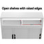 Artiss Bathroom Storage Cabinet Toilet Caddy Shelf 3 Doors With Wheels White