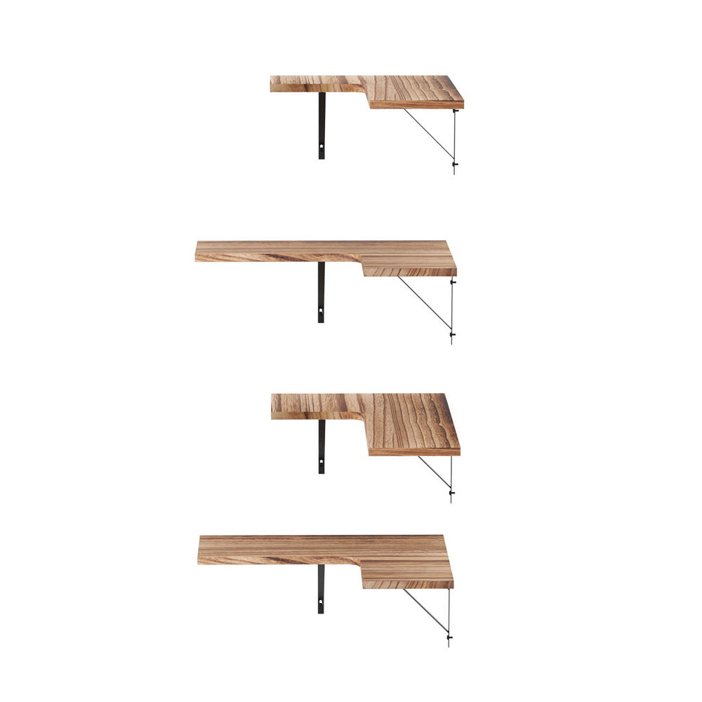 Artiss Floating Wall Shelf Corner Shelves Set of 4 Wood