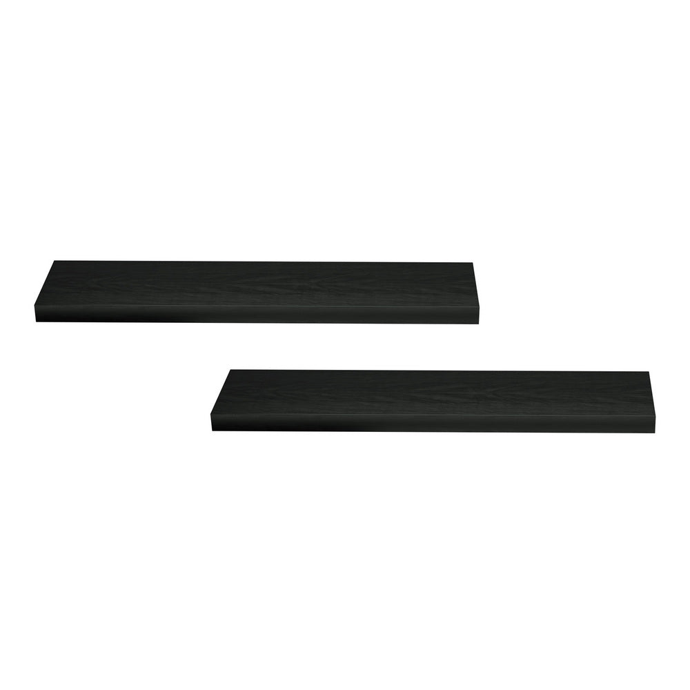 Artiss Floating Wall Shelf Set of 2 Black 90CM
