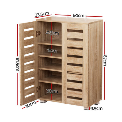 Artiss Shoe Cabinet 20 Pairs 5-tier Wood Alster