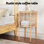 Artiss Coffee Table 2-Tier Round Wood