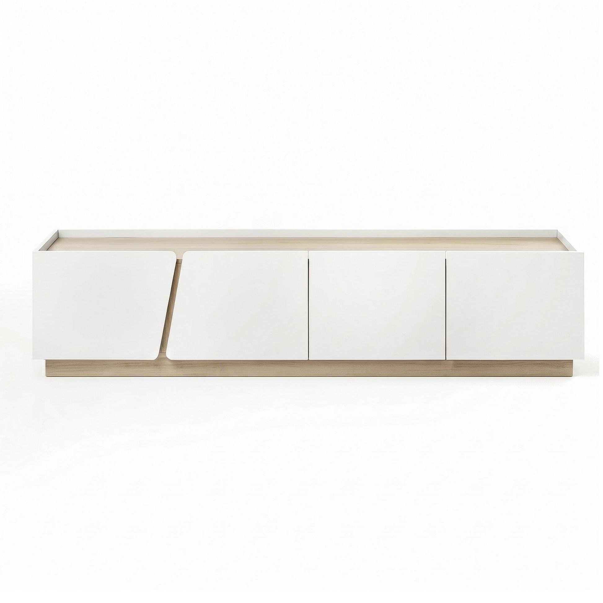 Artiss 180cm TV Unit Storage Cabinet Living Room White & Pine