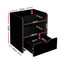 Artiss 2X Bedside Table 1 Drawer with Shelf - FARA Black