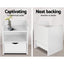 Artiss 2X Bedside Table 1 Drawer with Shelf - FARA White