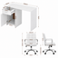 Artiss Office Desk and Chair Set 100cm Computer Desk PU Leather Office Chair