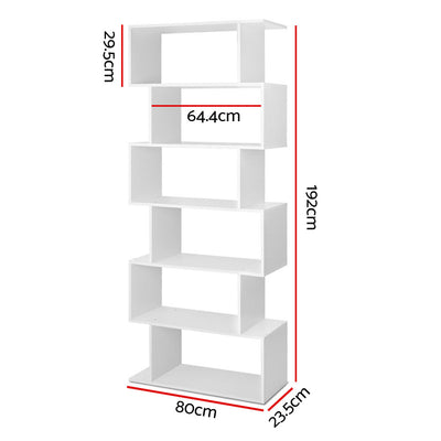 Artiss 6 Tier Display Shelf - White