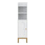 Artiss Bathroom Storage Cabinet Floor Organizer Toilet Corner Adjustable Shelf with Door White