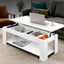 Artiss Lift Up Top Mechanical Coffee Table - White