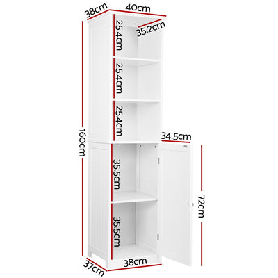 Artiss Bathroom Tallboy Furniture Toilet Storage Cabinet Laundry Cupboard Tall