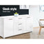 Artiss High Gloss Sideboard Storage Cabinet Cupboard - White