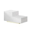 Artiss Bedside Tables LED 2 Drawers - REMI White