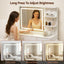 Artiss Dressing Table LED Vanity Desk Set Stool White