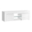 Artiss 130cm High Gloss TV Stand Entertainment Unit Storage Cabinet Tempered Glass Shelf White