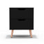 Artiss Bedside Table 2 Drawers - BODEN Black