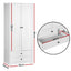 Artiss Wardrobe Clothes Closet Storage Organizer with 2 Doors White
