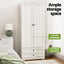 Artiss Wardrobe Clothes Closet Storage Organizer with 2 Doors White