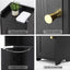 Artiss Bathroom Storage Cabinet Freestanding Cupboard Narrow Floor Shelf Black