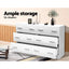 Artiss 6 Chest of Drawers Cabinet Dresser Tallboy Lowboy Storage Bedroom White