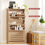 Artiss 2x Shoe Cabinet Storage Organiser 3 Flip Drawer Pine