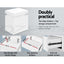 Artiss 2X Bedside Table 2 Drawers Lift-up Storage White